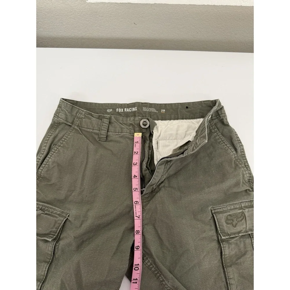 Fox Racing Men's Cargo Shorts Size 29 Green Cotton Casual Outdoor Motocross